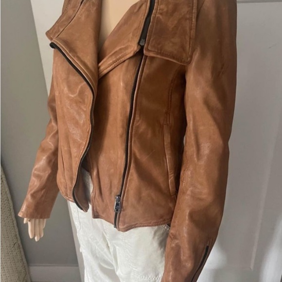 Soia & Kyo tan Leather Jacket NWOT size xs - Picture 2 of 11